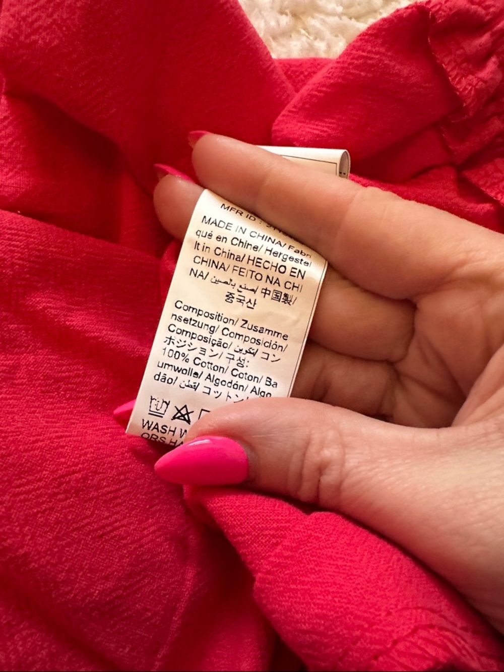 Red Wide Leg Drawstring Pants - Picture 2 of 2